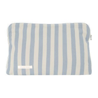 Studio Feder Toilettaske - Celia - Cotton - Pale Blue Stripe