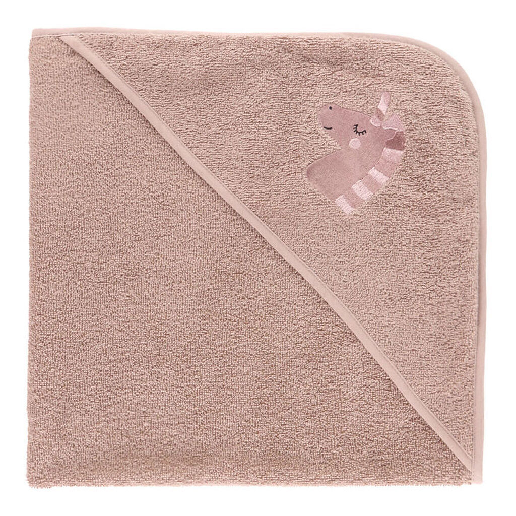 Nørgaard Madsens Babyhåndklæde - 75x75 cm - Mauve m. Enhjørning