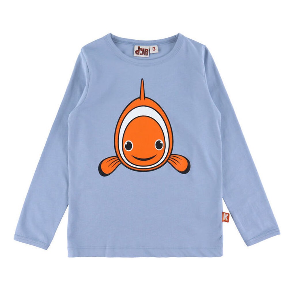 DYR-Cph Bluse - Dyrshedding - Blue Grey Klovnfisk