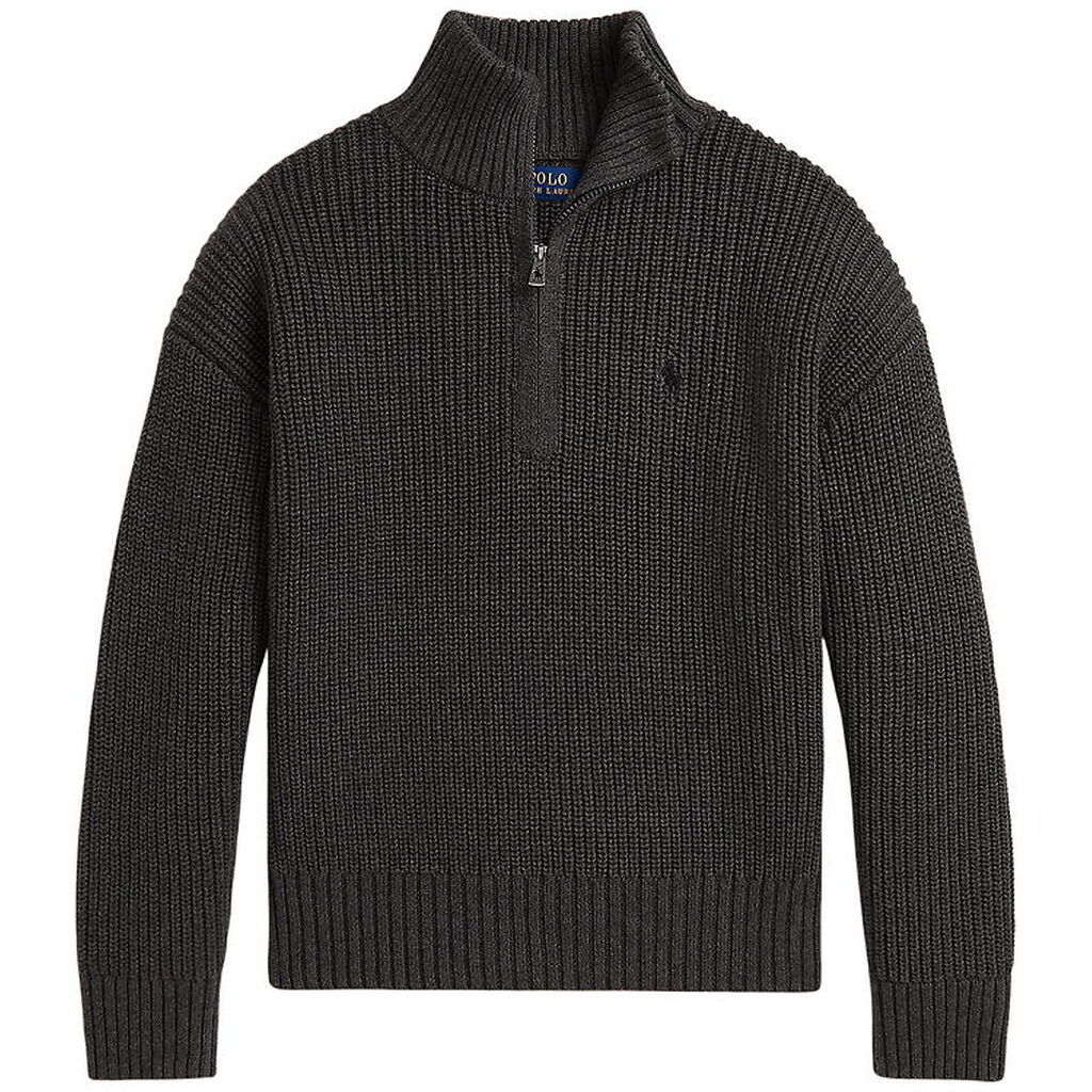 Polo Ralph Lauren Bluse m. Lynlås - Strik - Windsor Heather