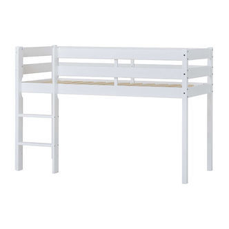 Hoppekids Seng - Halvhøj - ECO Comfort - 166x76x114 cm - Hvid