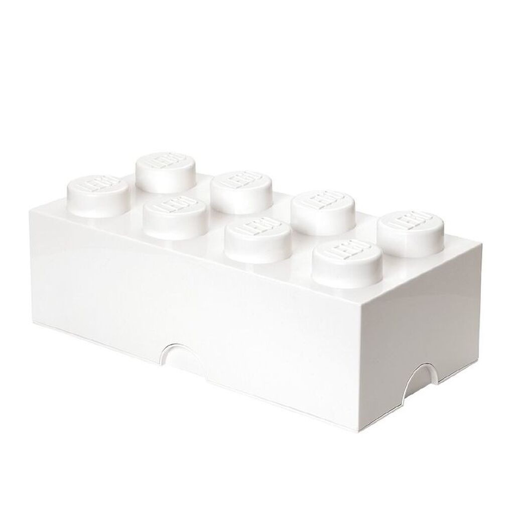 LEGOÂ® Storage Opbevaringsboks - 8 Knopper - 50x25x18 - Hvid