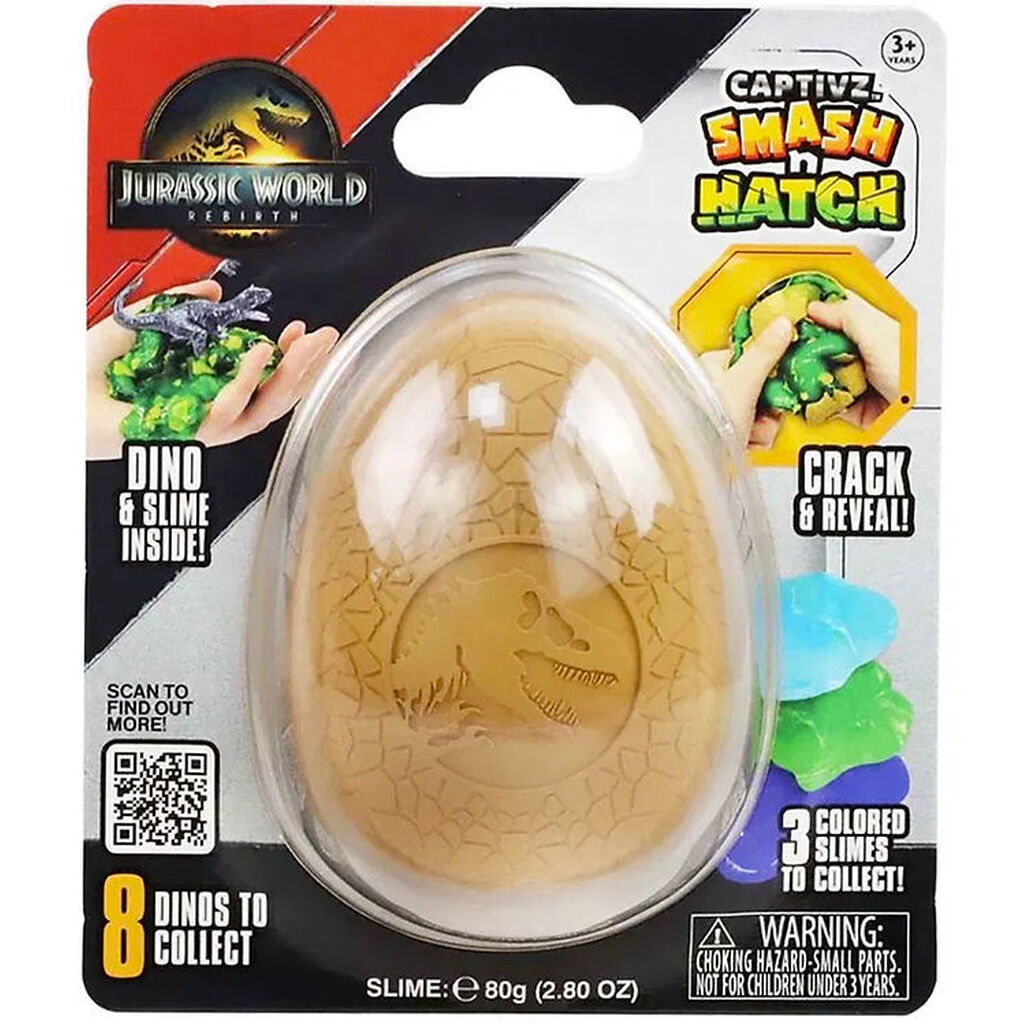 Jurassic World Dinosaur - Captivz Smash N Hatch Rebirth - Asst.