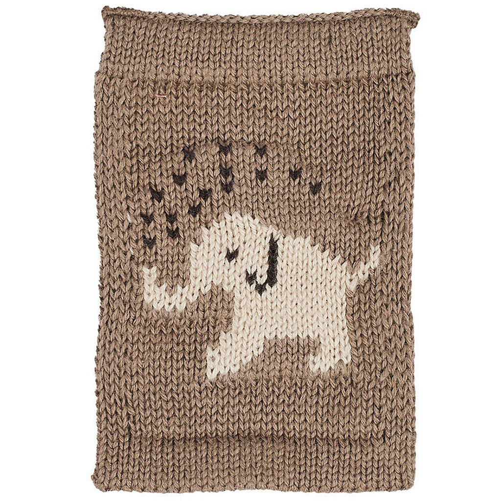Smallstuff Strikket Flag - Elefant - Natur Motiv