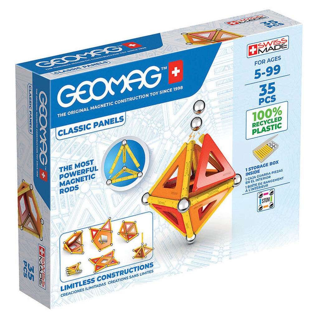 Geomag Magnetsæt - Classic Panels Recycled - 35 Dele