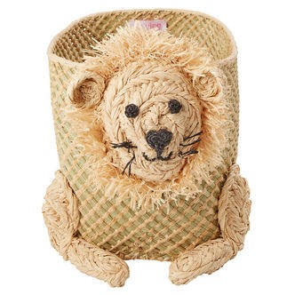 Rice Opbevaringskurv - Raffia/Søgræs - Lille Løve - Natur