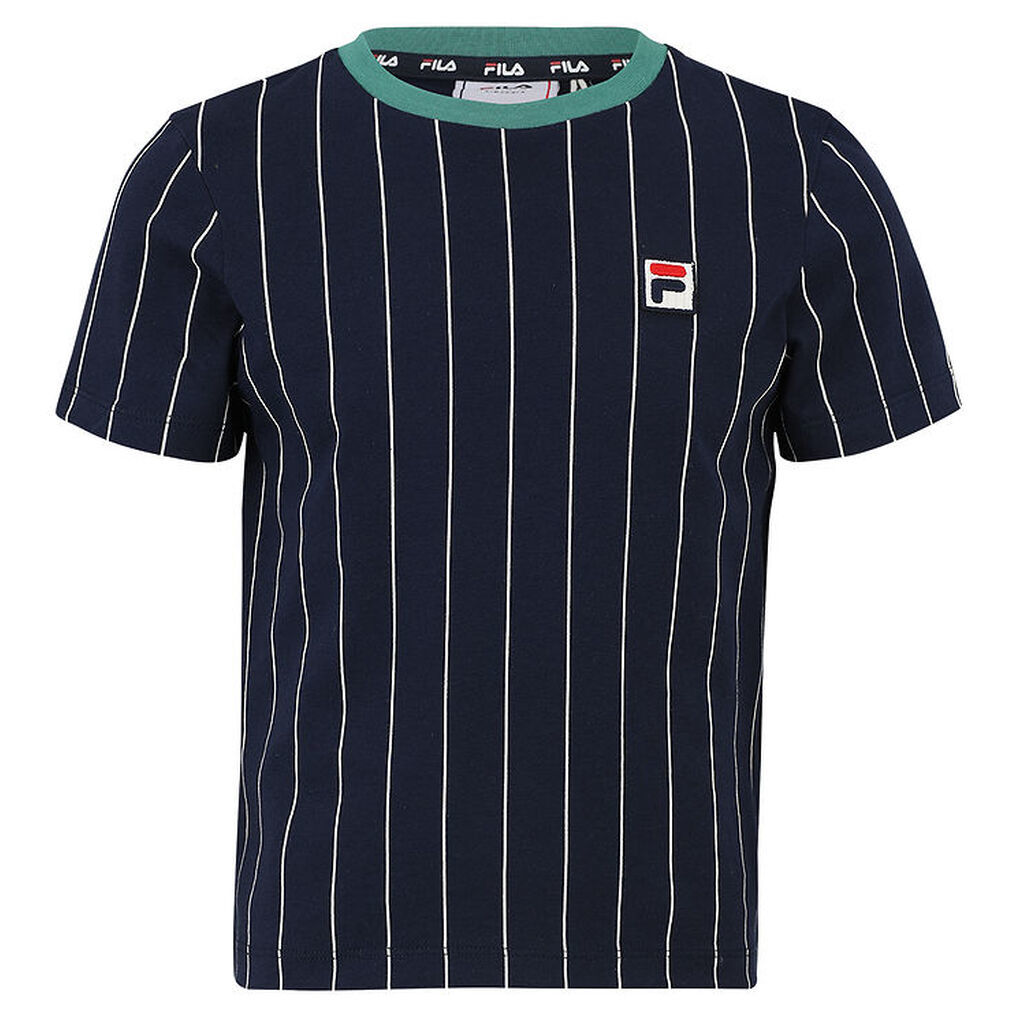 Fila T-shirt - Leba - Black Iris/Bright White Striped