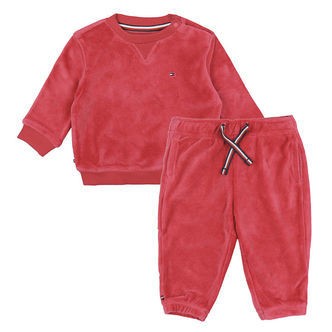Tommy Hilfiger Sæt - Bluse/Bukser - Velour - Heritage Pink