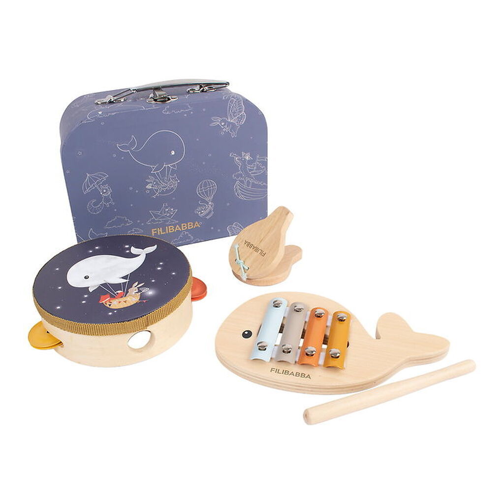 Filibabba Legekuffert - Mine Første Instrumenter i Træ