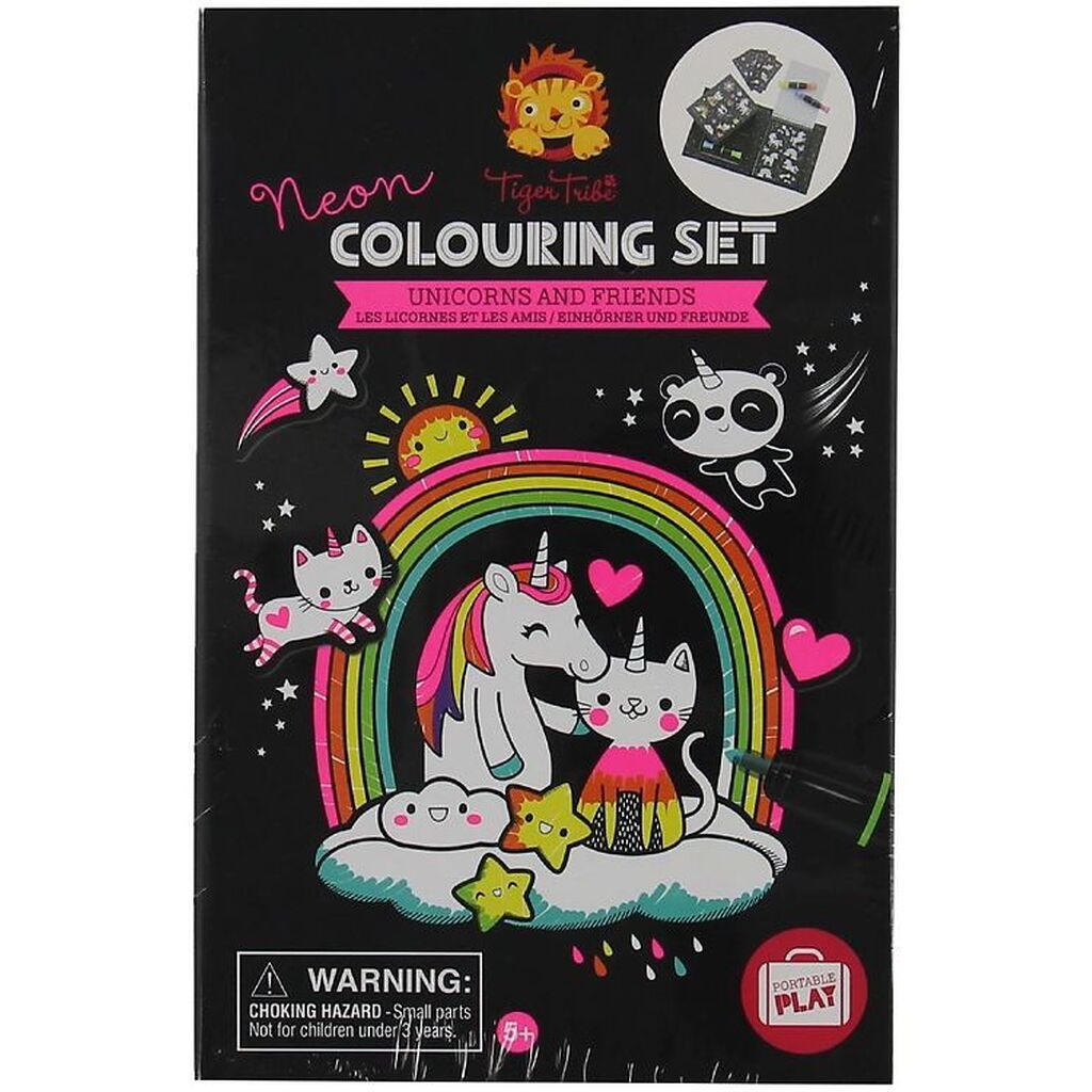 Tiger Tribe Farvesæt - Neon - Unicorns & Friends