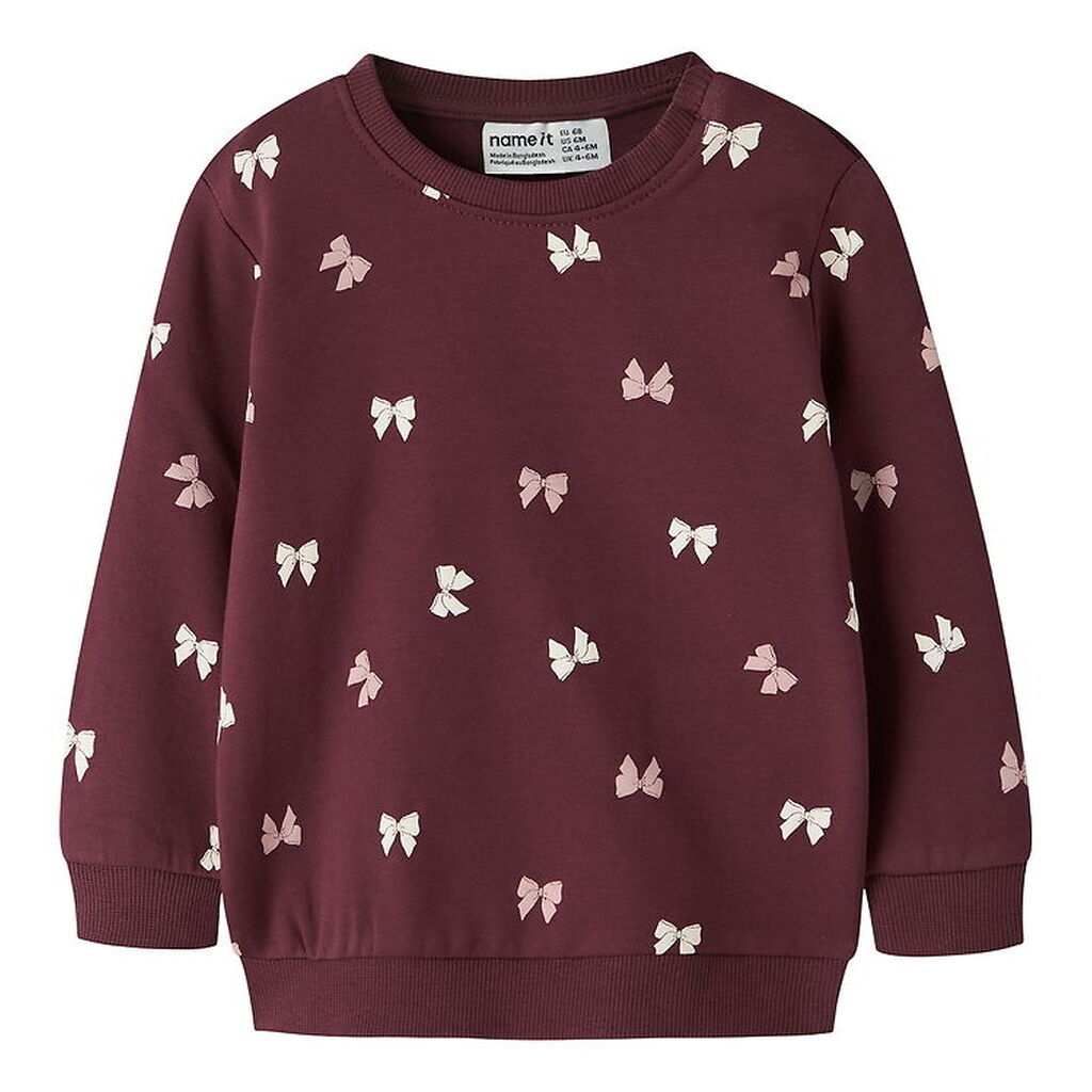 Name It Sweatshirt - NbfVimone - Burgundy/Bow