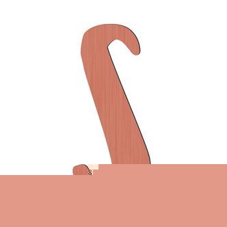 Sebra Træbogstaver - S - Watermelon Pink