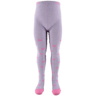 Melton Strømpebukser - Bow Glitter - Cloud Lilac