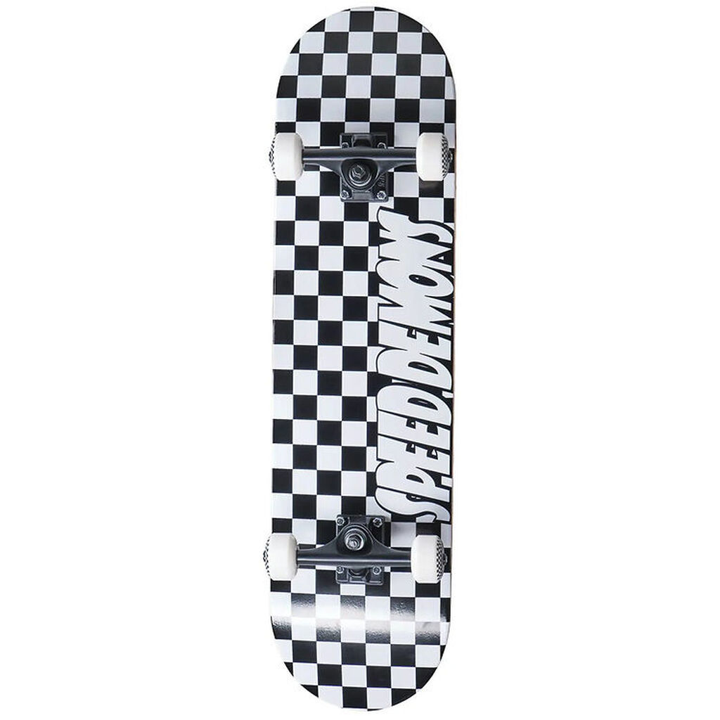 Speed Demons Skateboard - 7.5" - Checkers Komplet - Sort/Hvid
