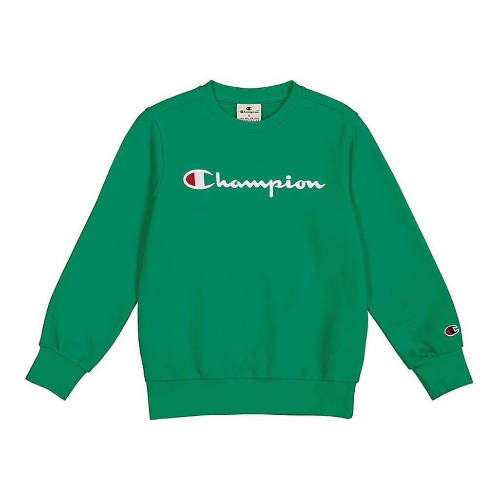 Champion Sweatshirt - Crewneck - Grøn m. Logo