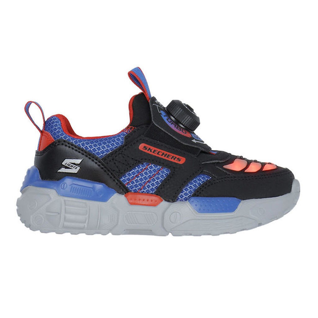 Skechers Sko m. Lys - Selectrons - Sort/Rød/Blå