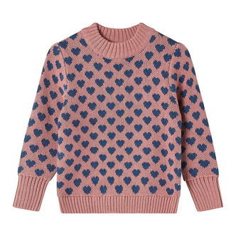 Fliink Bluse - Uld/Bomuld - Strik - Janie Heart - Ash Rose