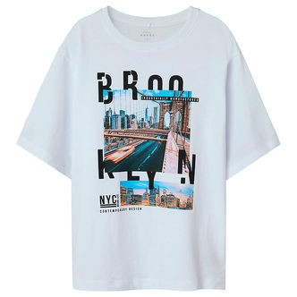 Name It T-shirt - NkmVoto - Bright White/Brooklyn