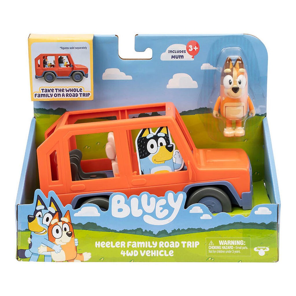 Bluey Legesæt - Familiens 4WD Feriebil m. Figur
