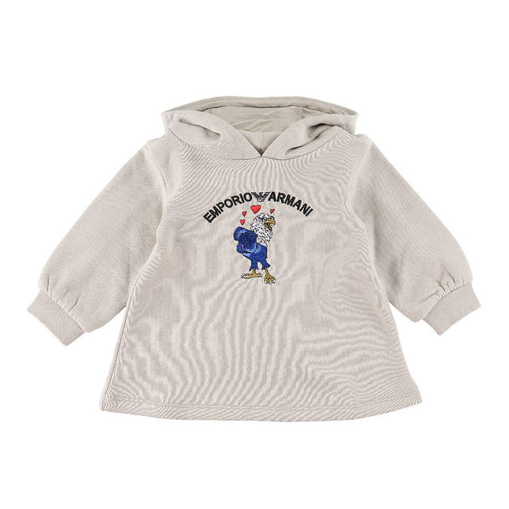 Emporio Armani Sweatkjole - Silver Cloud m. Ørn