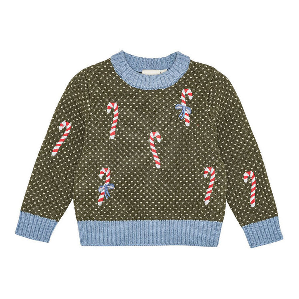 Flöss Bluse - Uld - Jasper - Strik - Dark Green Christmas