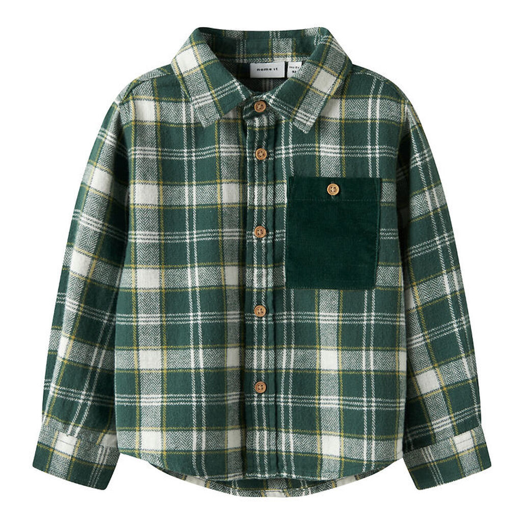 Name it Skjorte - NmmSanto - Bistro Green
