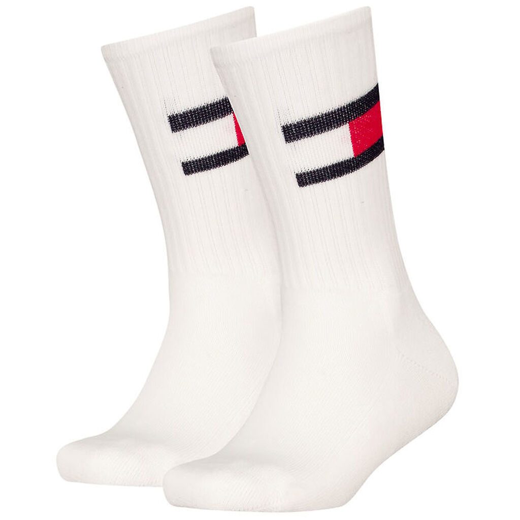 Tommy Hilfiger Strømper - Rib - 2-pak - Hvid