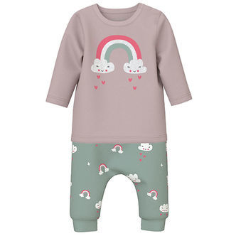 Name It Sæt - Bluse/Bukser - NbfVubie - Burnished Lilac/Jadeite