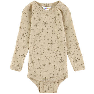 Joha Body l/æ - Uld - Beige m. Stjerner
