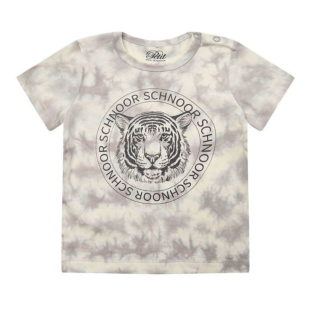 Petit by Sofie Schnoor T-shirt - Julius - Warm Grey m. Tiger