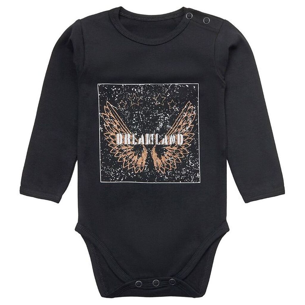 Petit by Sofie Schnoor Body l/æ - Dicte - Sort m. Print