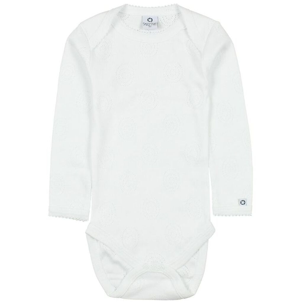 Smallstuff Body L/Æ - Hvid m. Hulmønster