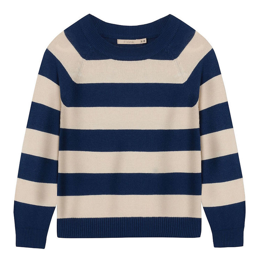 Fliink Bluse - Strik - Favo - Insignia Blue/Sandshell