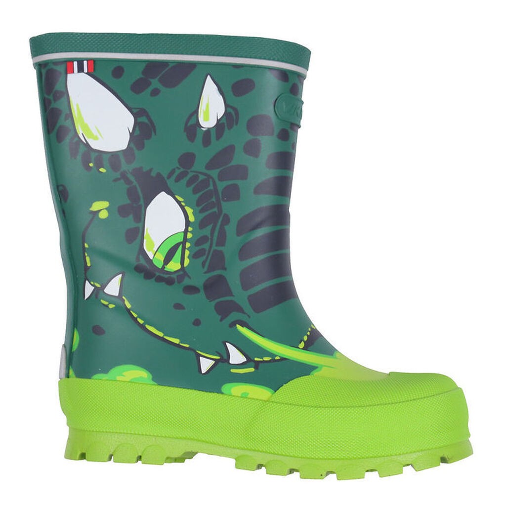 Viking Gummistøvler - Jolly - Bottlegreen/Multi m. Drage
