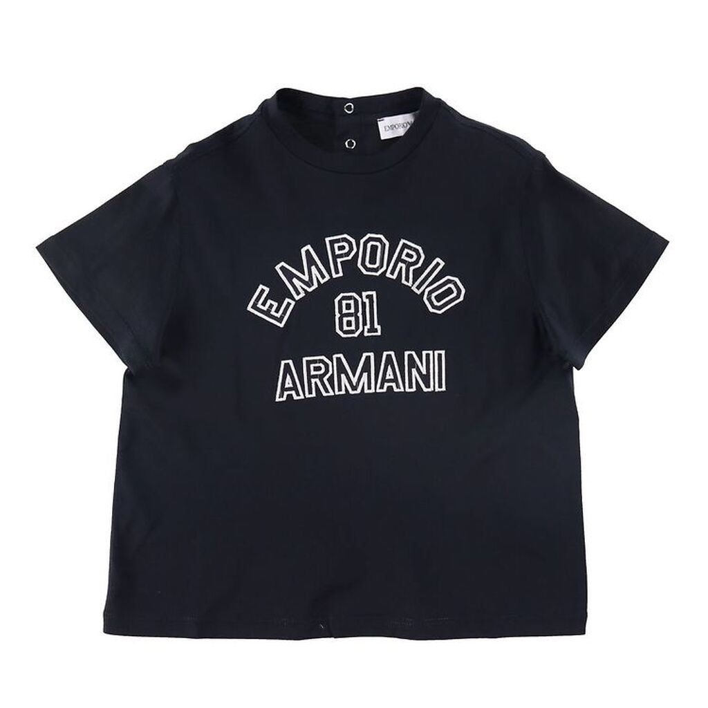 Emporio Armani T-shirt - Navy m. Hvid