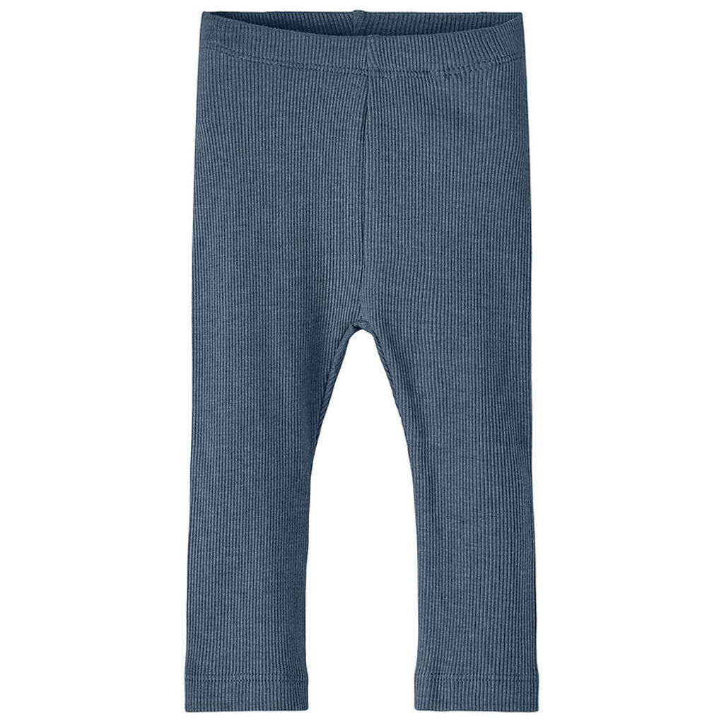 Name It Leggings - Noos - Rib - NbnKab - Bering Sea/Melange