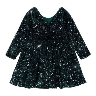 Konges Sløjd Kjole - Velour - Viola - Sycamore m. Palietter