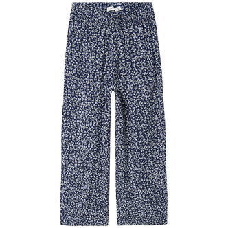 Name It Bukser - Viskose - NkfNettia - Wide - Blueprint/FLOWER