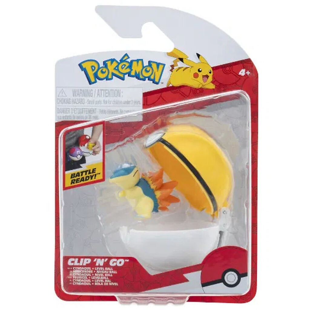 Pokémon Figur - Clip 'N' Go - Cyndaquil m. Level Ball