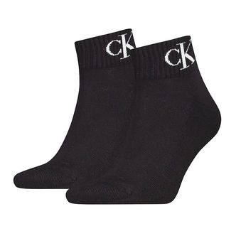 Calvin Klein Ankelstrømper - 2-pak - Sort m. Logo