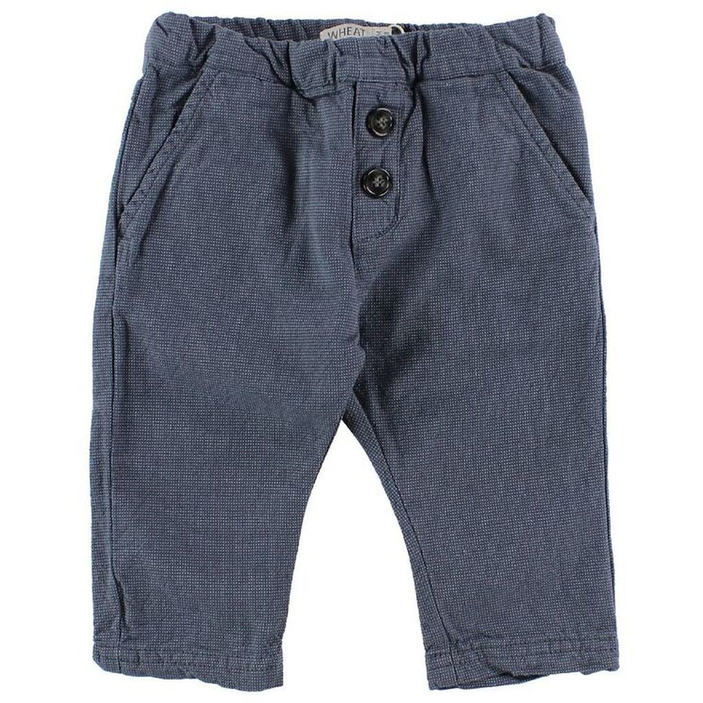 Wheat Bukser - Mørkeblå m. Tern