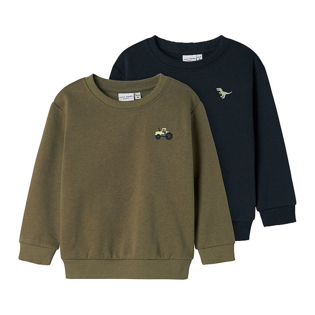 Name It Sweatshirts - NmmVallen - 2-pak - Dusty Olive/Dark Sapph
