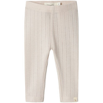 Lil' Atelier Leggins - NbfRachel - Gray Morn m. Hulmønster