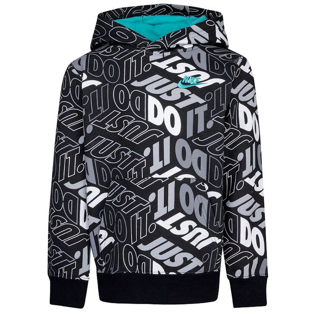 Nike Hættetrøje - Sort m. Print