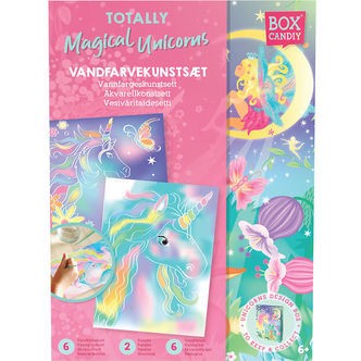 BOX CANDIY Kreasæt - Vandfarvekunstsæt - Totally Magical Unicorn