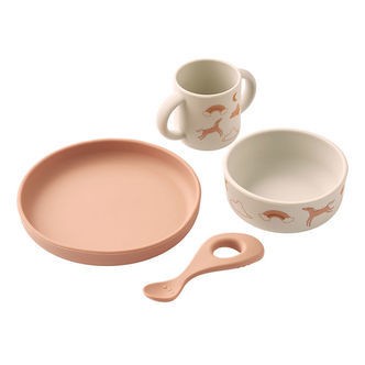 Liewood Spisesæt - Silikone - 4 Dele - Vivi - Dream/Ecru