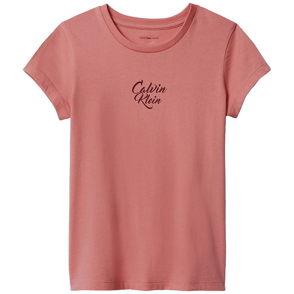 Calvin Klein T-shirt - Script Logo - Brandied Apricot