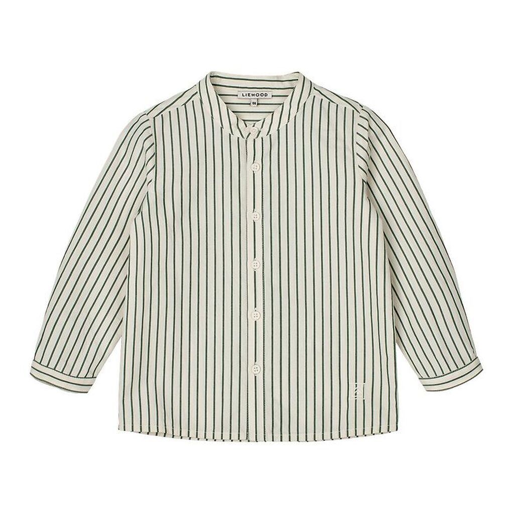 Liewood Skjorte - Austin - Garden green/Creme de la creme