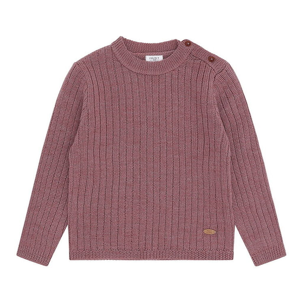 Hust and Claire Bluse - Strik - HCPil Wool Rib - Pale Mauve