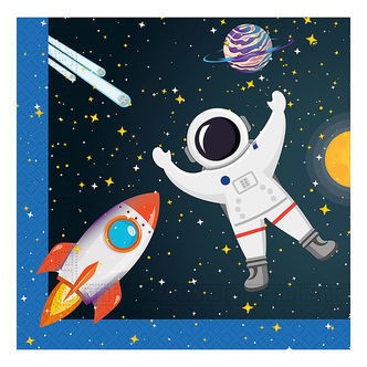 Decorata Party Servietter - 20-pak - 33x33 cm - Rocket Space